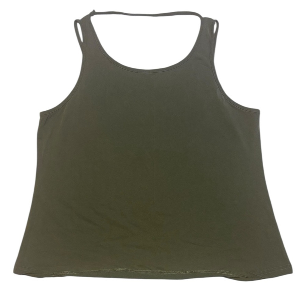 Women's Oyanus Hunter Forest Green Strappy Yoga Cropped Tank Size Large - Picture 2 of 5